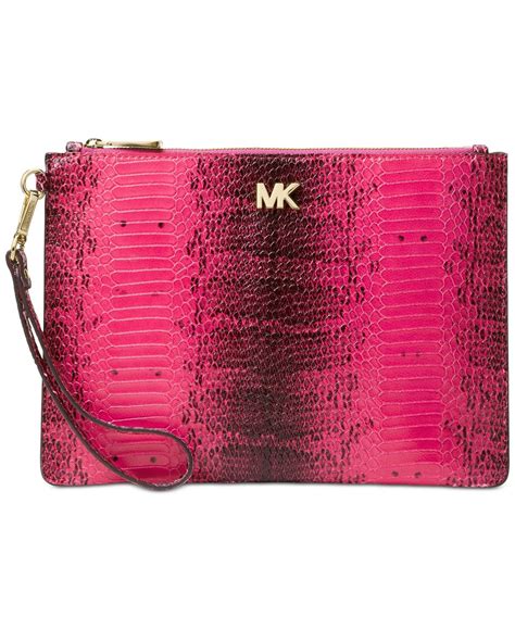 Michael Kors Medium Snakeskin Clutch 